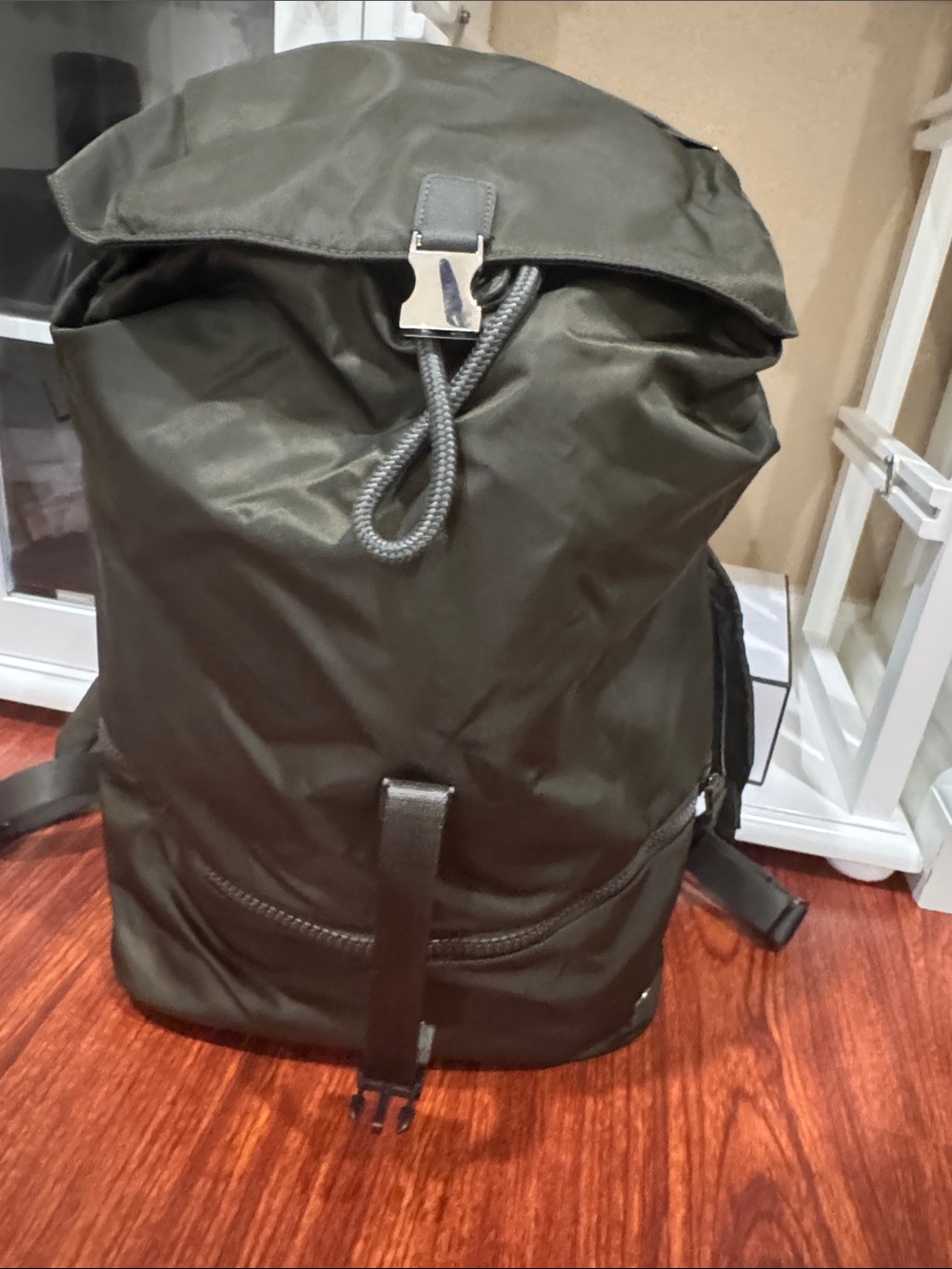 Lululemon Olive Green Nylon Backpack